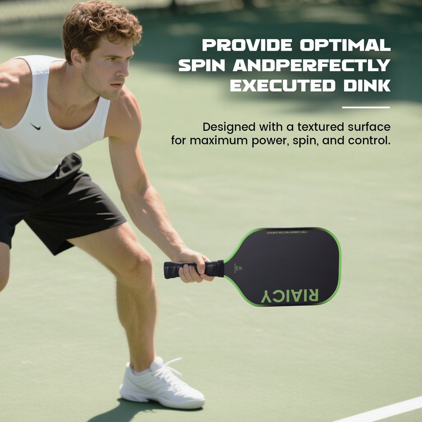 RIAICY Pickleball Rackets for Adults Carbon Fiber Pickleball Paddle T700 Professional 16mm Pickle Ball Rackets Endowed with Explosive Power