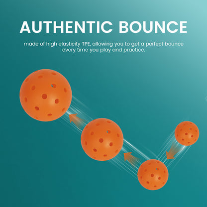 RIAICY 3 PCS Outdoor Pickleballs x40 Pickleball Balls One-Piece Molded Pickleball Construction for Any Paddle Materials