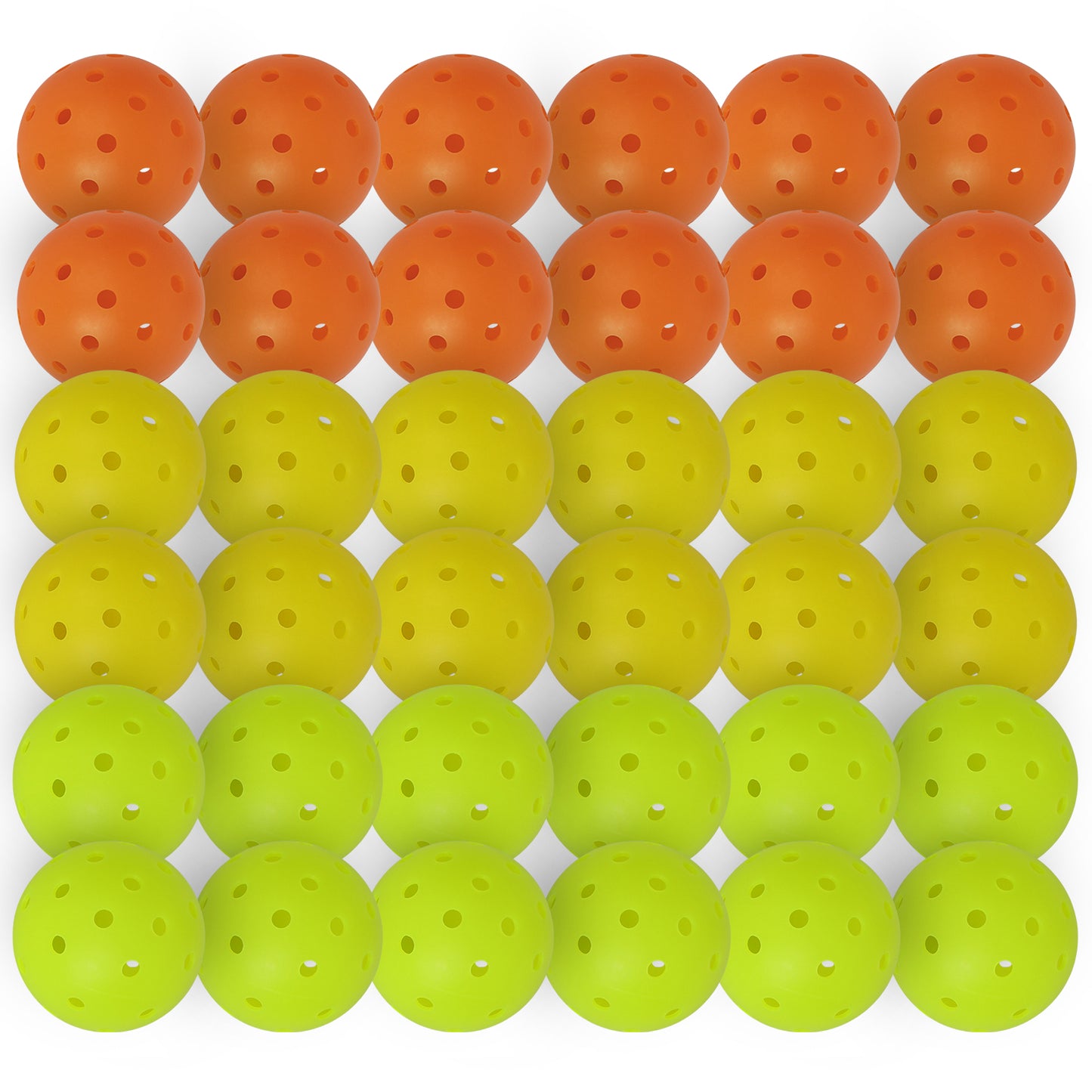 RIAICY 36 Pickleball Balls Set One-Piece Design x-40 Pickleball Ball Holes Outdoor Pickleball Balls Construction for Any Paddle Materials