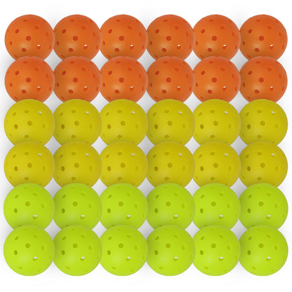 RIAICY 36 Pickleball Balls Set One-Piece Design x-40 Pickleball Ball Holes Outdoor Pickleball Balls Construction for Any Paddle Materials
