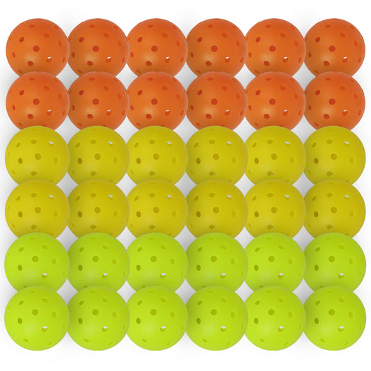 RIAICY 36 Pickleball Balls Set One-Piece Design x-40 Pickleball Ball Holes Outdoor Pickleball Balls Construction for Any Paddle Materials