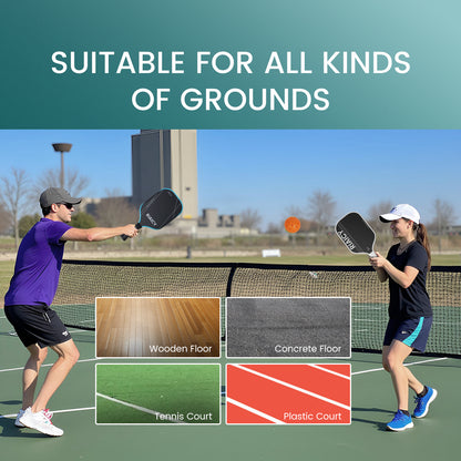 RIAICY 3 PCS Outdoor Pickleballs x40 Pickleball Balls One-Piece Molded Pickleball Construction for Any Paddle Materials