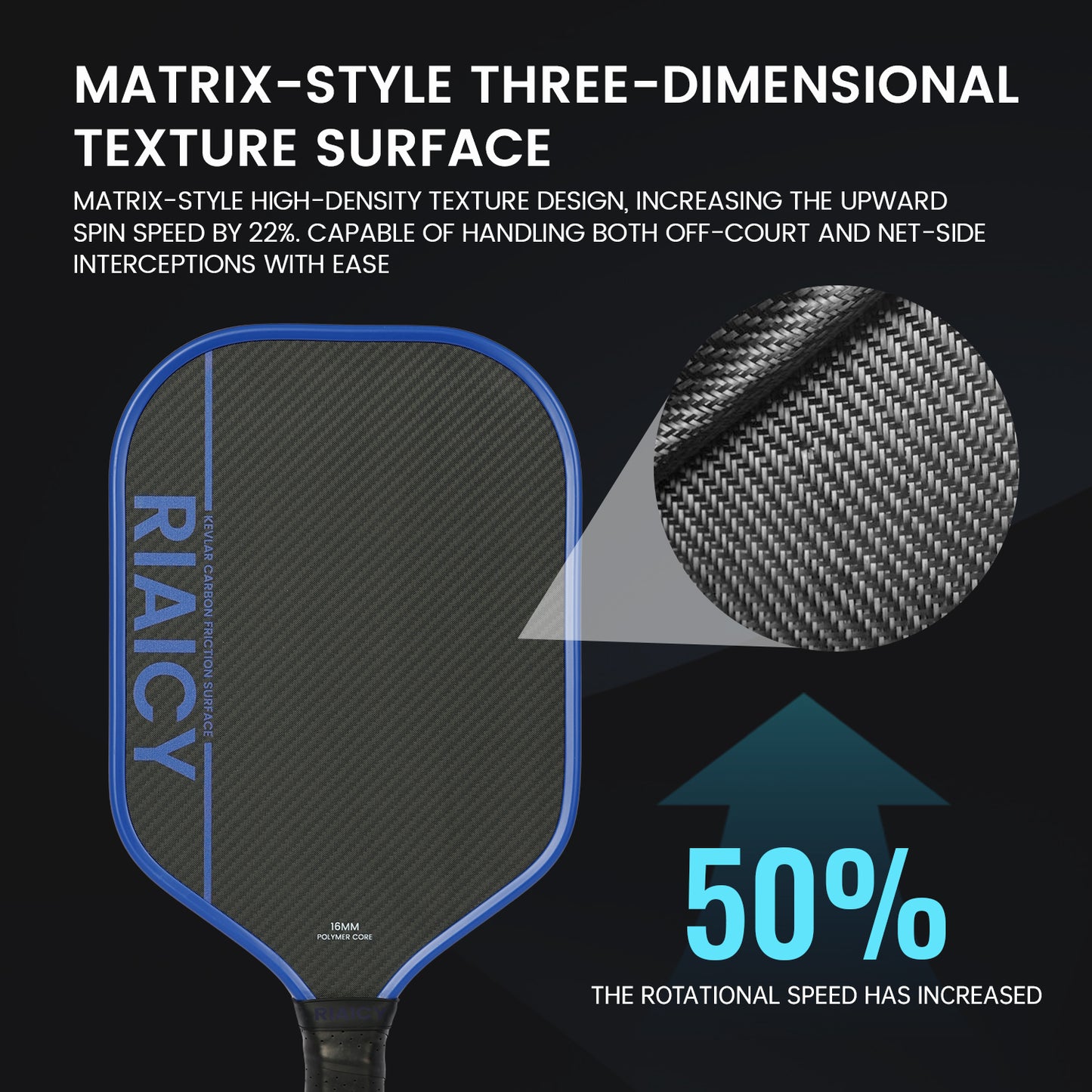 RIAICY Pickleball Rackets for Adults Pickleball Paddles Provides Powerful Offensive Output, Suitable for Offensive Players