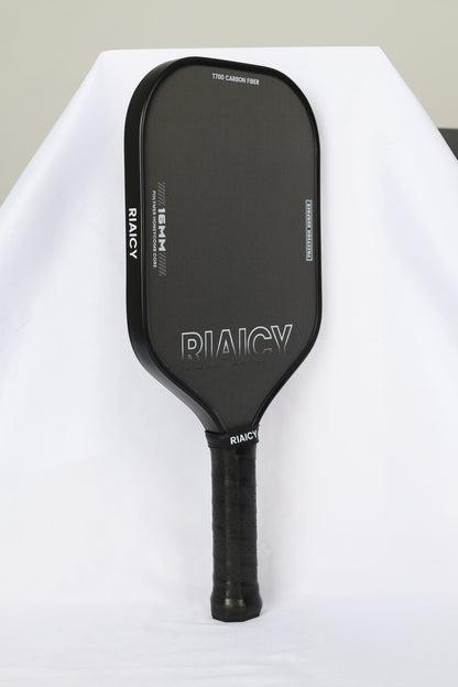 RIAICY Pickleball Paddles Raw Carbon Fiber Surface Pickleball Rackets 5.0 Extended Sweet Spot Carbon Fiber Surface Increases Spin