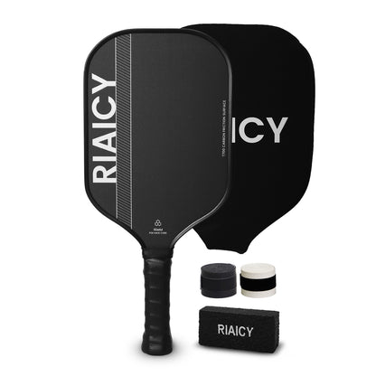 RIAICY Paddle Ball Rackets Raw Carbon Fiber Pickleball Paddle T700 Swift Ball Speed Professional 16mm Best Pickleball Rackets for Adults