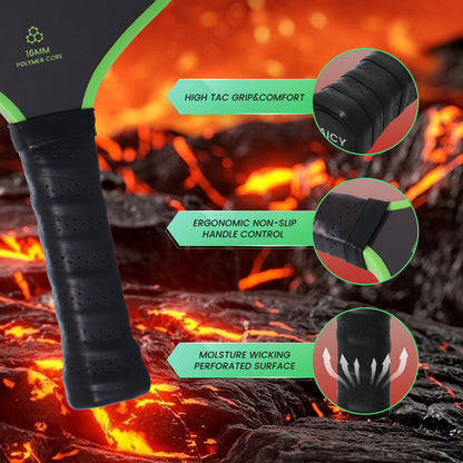 RIAICY Pickleball Rackets for Adults Carbon Fiber Pickleball Paddle T700 Professional 16mm Pickle Ball Rackets Endowed with Explosive Power