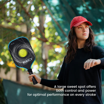RIAICY Pickle Ball Rackets Carbon Fiber Pickleball T700 Professional Racquet 16mm Energy Efficient Power Contact Effectively Filters Impact Vibrations
