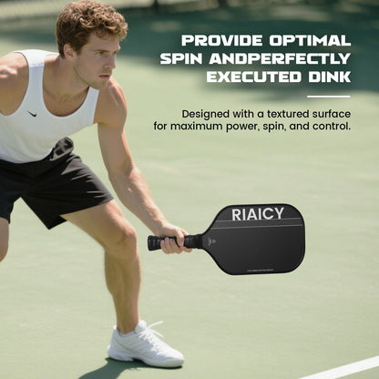 RIAICY Paddle Ball Rackets Raw Carbon Fiber Pickleball Paddle T700 Swift Ball Speed Professional 16mm Best Pickleball Rackets for Adults