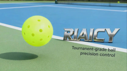 Riaicy 12 Pack Pickleball Balls Outdoor Quick Response X40 Pickleball Balls One-Piece Rotomolded Ball Equipment Construction for Any Paddle Materials